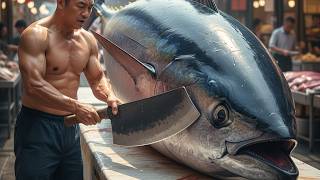 471KG Giant Bluefin Tuna vs Legendary Chef Hands #ChefLegend