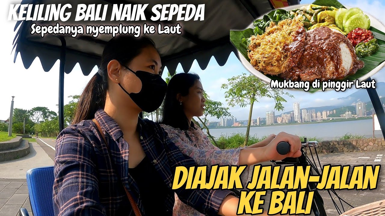 DIAJAK JALAN² KE BALI BIAR GAK SEDIH TERUS‼️ SEPEDAHAN KELILING BALI, SEPEDANYA NYEMPLUNG LAUT⁉️