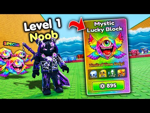Starting Over As NOOB With OP SECRET In Tsunami Escape For Lucky Blocks starting-over-as-noob-with-op-secret-in-tsunami-escape-for-lucky-blocks