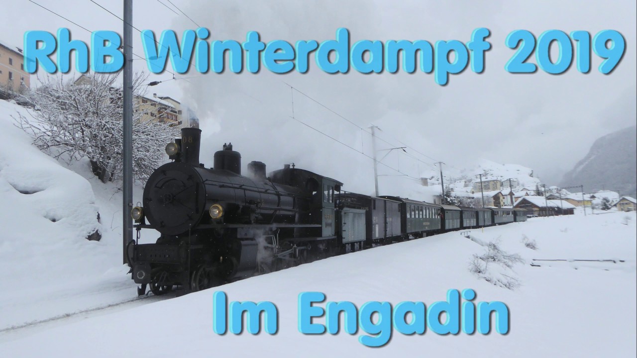 RhB Winterdampf im Engadin