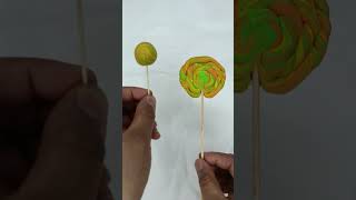 Clay candy 🍭 lollipop 🍭 #diy #tricolourflagmakingwithclay #youtubeshorts #candy #shortvideo