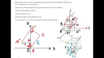 Toán 12: Một cái ly thủy tinh có phần trong chứa nước dạng hình hộp chữ nhật ABCD