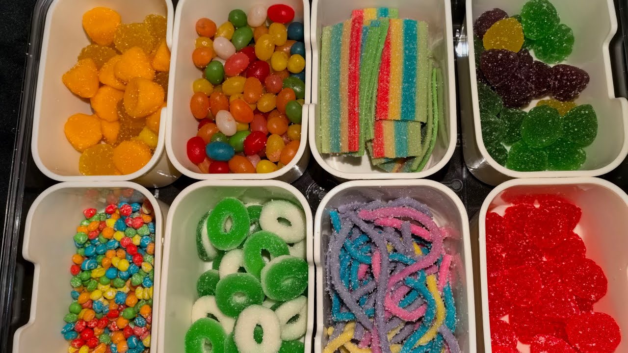 Refilling Ana's SWEET'S Snackle Box 🍒🍑🥝🍇ASMR] SATISFYING RAINBOW ...