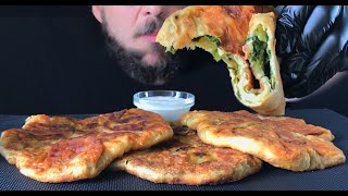 Asmr Pies With Green Onion Spinach Eating Mukbang Panasmr