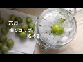 【季節を楽しむ】6月の梅仕事/梅シロップ作り