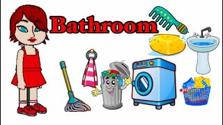 learn English vocabulary in the bathroom تعلم مفردات اللغة الإنجليزية في الحمام