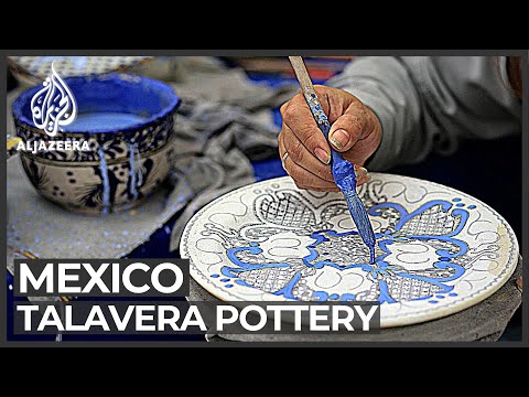 Video: Talavera Poblana Pottery van Puebla, Mexiko