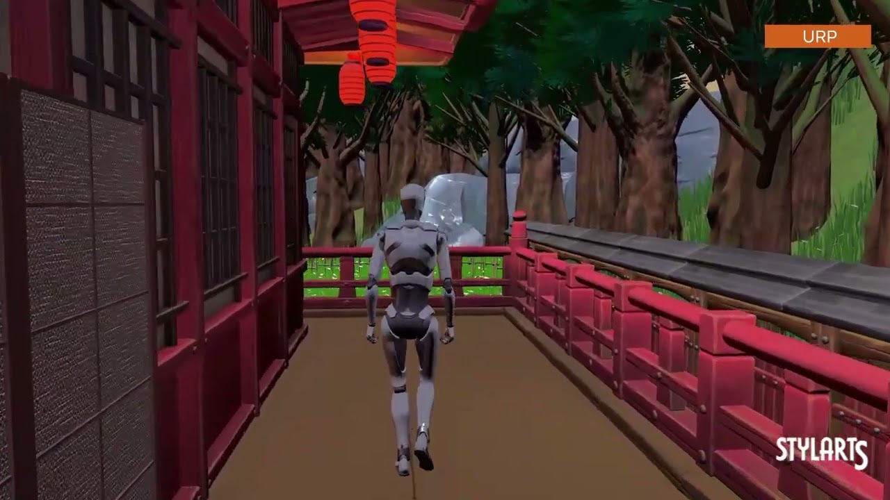 Stylized Japanese Shrine Environment, video preview 22