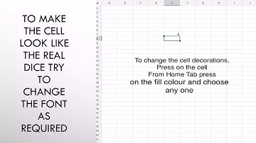 How to simulate dice throws on EXCEL 2.20 Ipad