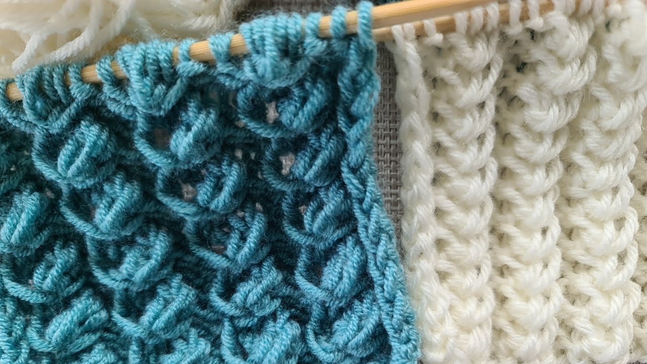 Two simple vertical knitting pattern - YouTube