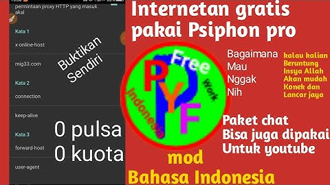 Internetan gratis menggunakan Psiphon Pro Mod B. Indo || internet_gratis