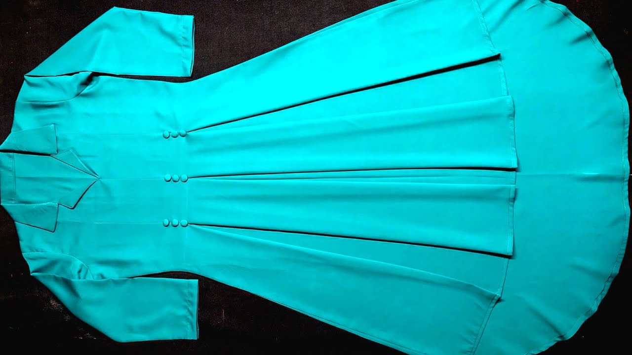 Front open Box Pleated Kurti Cutting and stitching/ fashion Boutique official