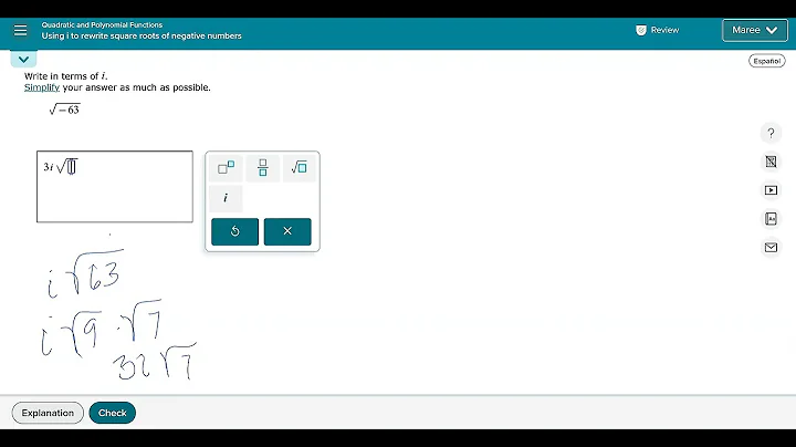 Using i to rewrite square roots of negative numbers