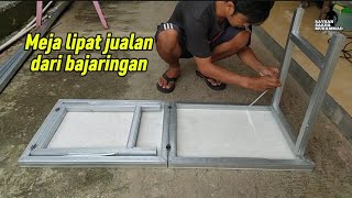 Tutorial on making a portable folding table for selling on the roadside from wire mesh