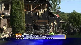 Walworth County home damaged after garage explosion