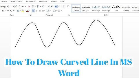 How To Draw A Curved Line In Microsoft Word | Make curved line in word