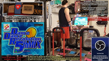 DDR 5th Mix livestream #4 + workout (with pull-ups as punishment!)