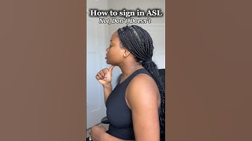How to sign NOT, DON’T, DOESN’T in #asl