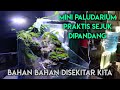 Paludarium meja mini air terjun mengalir low budget