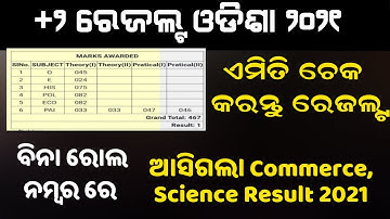 +2 Results Odisha 2021 Check online Commerce and Science Results Plus Two Result