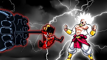 Luffy Egg Head OP (New) VS Limit Break Broly SSJ4 OP in Jump Force Mugen