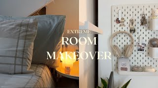 Aesthetic Room Makeover (Ikea, Pegboard set up, Desk set up & more)