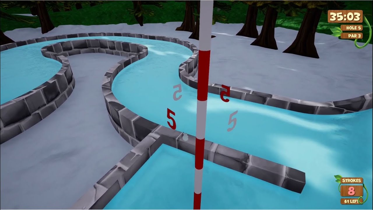 Golf It! Icy Forest by Bandibus. First time for Hole in One mode