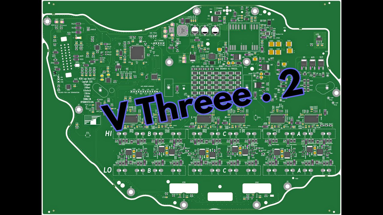 Конструкция печатной платы приводного блока Tesla Model 3, версия 17: Изменения в плате V3.2