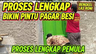 Proses Lengkap Bikin Pintu Pagar Besi Hollow | Tutorial Lengkap Untuk Pemula - Bengkel Las Roni