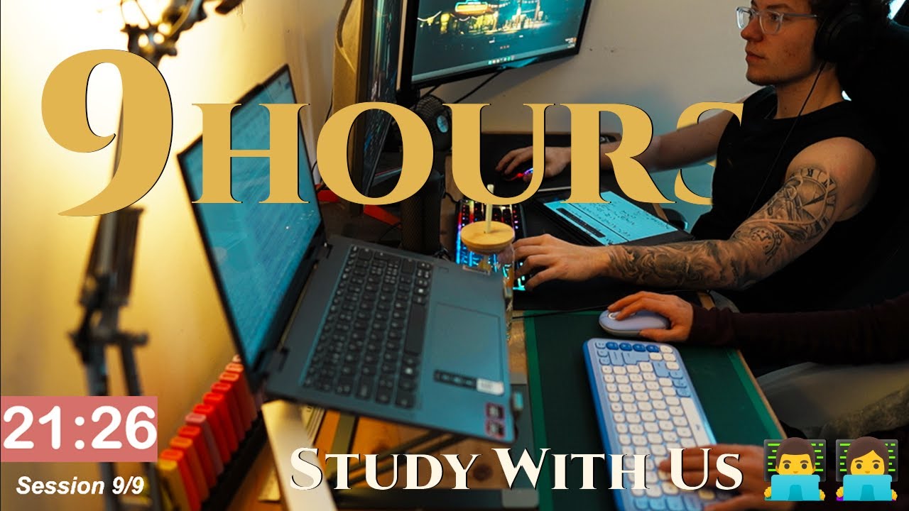 🔴 9-Hour STUDY WITH ME | Silent Duo Session ⚙️☁️ | Pomodoro 50/10 | Lofi Focus