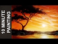 Painting an African Landscape with Acrylics in 10 Minutes!