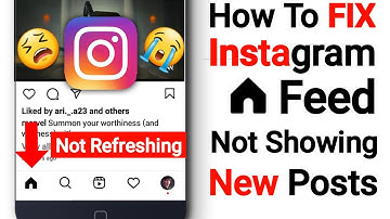 How to Fix Instagram Feed Not showing New Posts | instagram recent post not showing on feed 2025