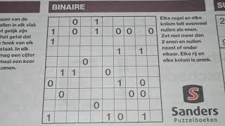 Reveal these 3 puzzles.  (#2593) Binary Sudoku puzzle. 04-07-2021 part 1 of 3
