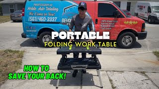 Easy To Use Work Table For Mobile Car Detailing - Detailing Beyond Limits