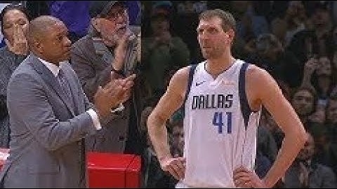 Dirk Emotional Moment After Doc Rivers Stops The Game & Tells Clippers To Give Him Standing Ovation!
