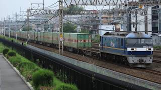 59レ EF210-327+コキ20両 戸塚付近通過