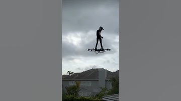 man standing on drone 😮