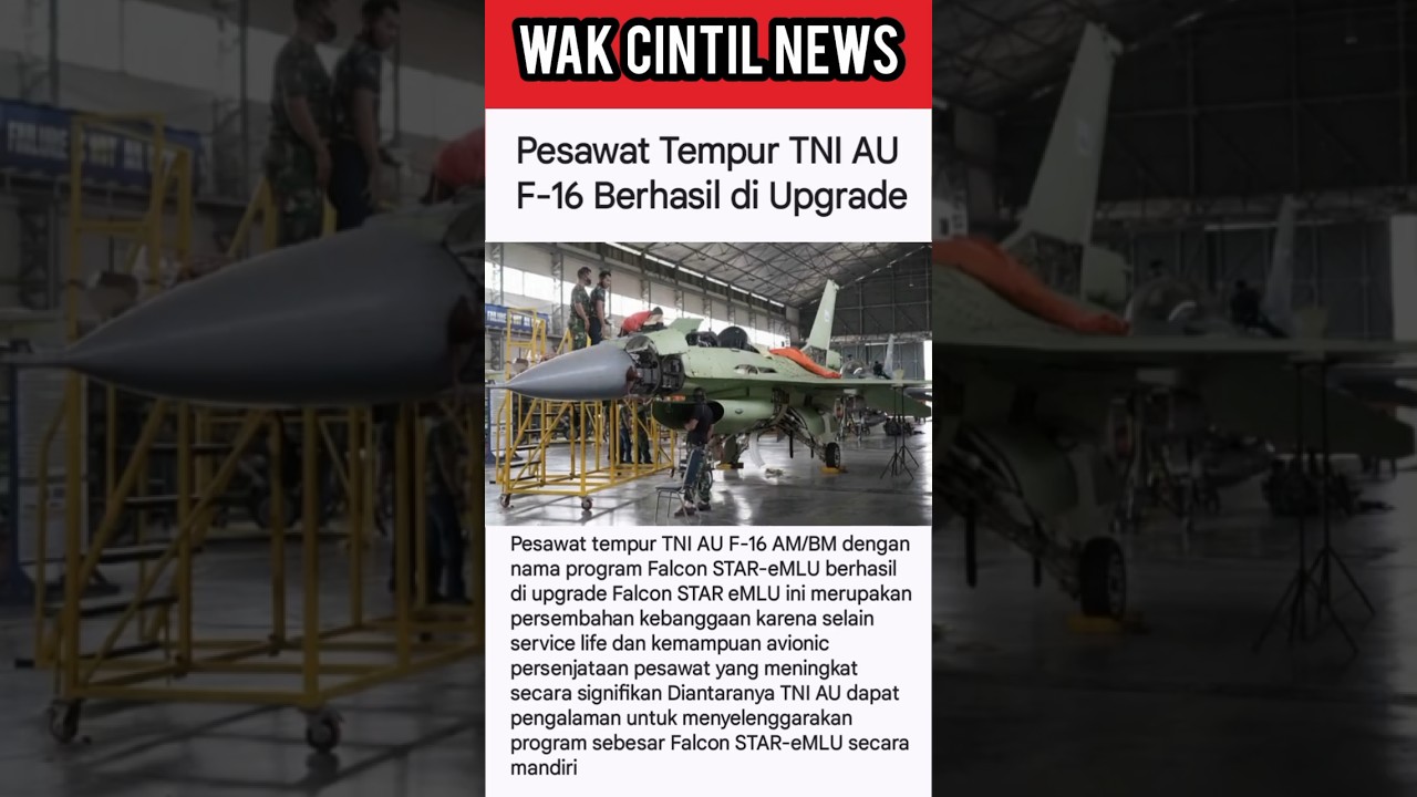 PESAWAT TEMPUR TNI AU F-16 BERHASIL DI UPGRADE 