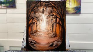 Acrylic Painting Tutorial  How To Paint Chocolate Forest