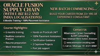 ORACLE FUSION SUPPLYCHAIN CLOUD + ORACLE E-BUSINESS R12+ 2 CAPSTONE PROJECTS