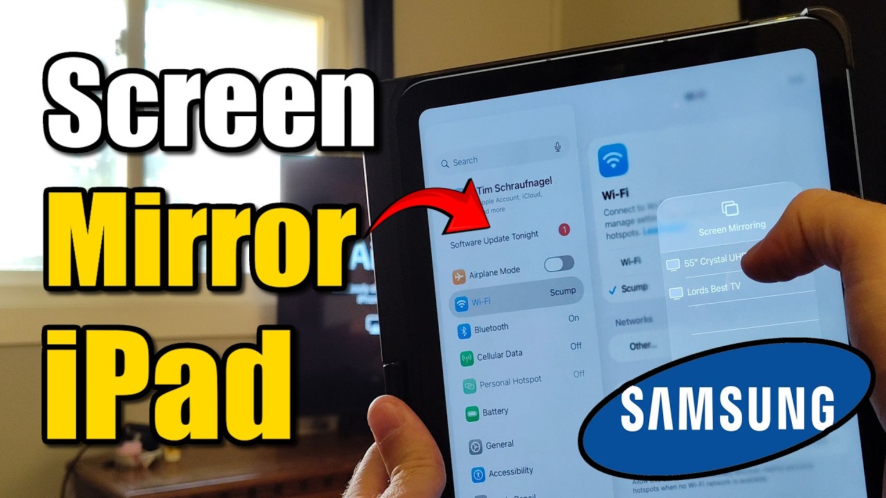 How To Screen Mirror iPad To Samsung TV - Easy Tutorial - YouTube