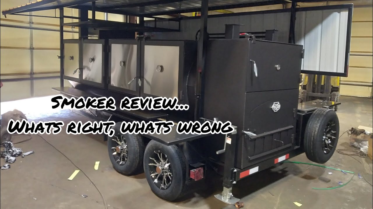 Custom metal projects 1000 gallon smoker and cook trailer review - YouTube
