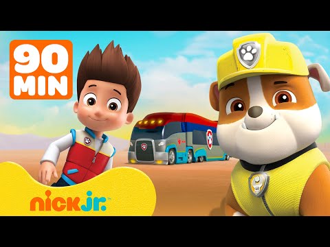 PAW Patrol Rubble's BEST Adventure Bay Rescues! w/ Ryder & Chase | 90 Minutes  | Rubble & Crew