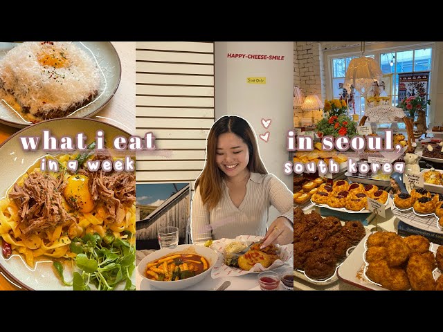 what i eat in seoul pt 2: bunsik, rose buldak, cafes, pasta, etc (last korea vlog) 🍰🍝 class=