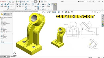 SolidWorks Tutorial: Curved Support Bracket from 2D to 3D