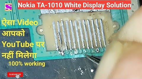 Nokia TA-1010 Jumper LCD Light | White Display | Nokia 105 Black Display Problem Solution