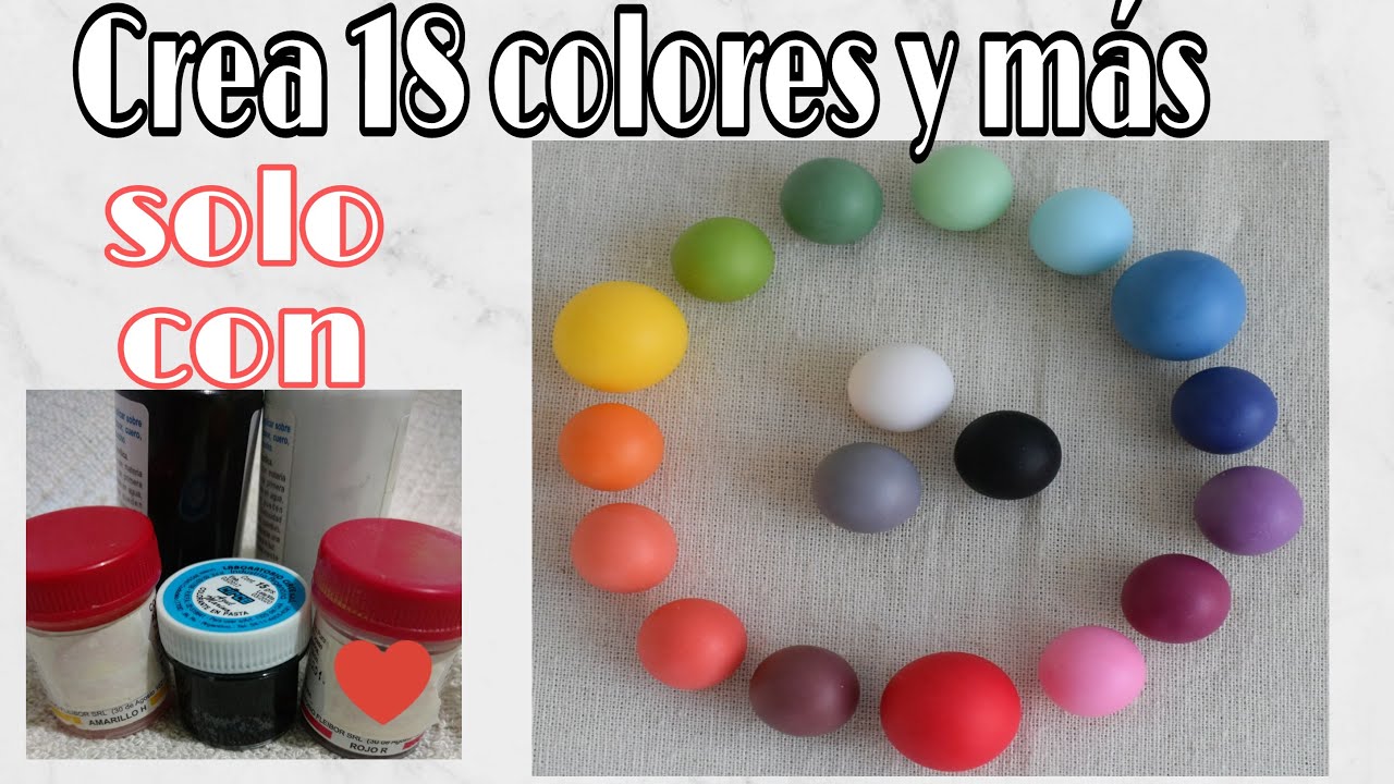 Cómo combinar colores y teñir porcelana fría pasta flexible cold porcelain