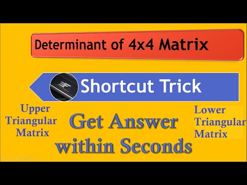 Trick to find Determinant of 4x4 Matrix |Example| |Shortcut Trick|    #Matrix #GATE2022 #Determinant