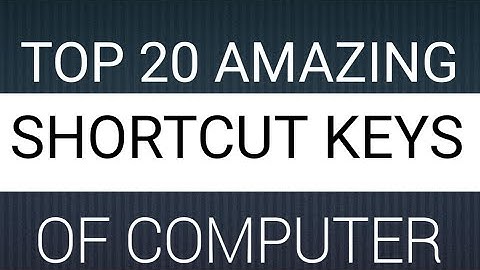 Computer Keyboard Shortcut Keys to become master | amazing 20 shortcut Keys
