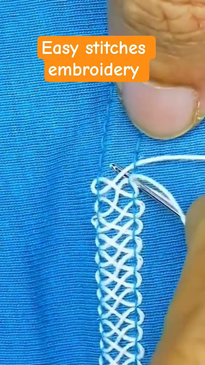 very easy simple stitches embroidery tutorial #embroidery #embroiderydesign